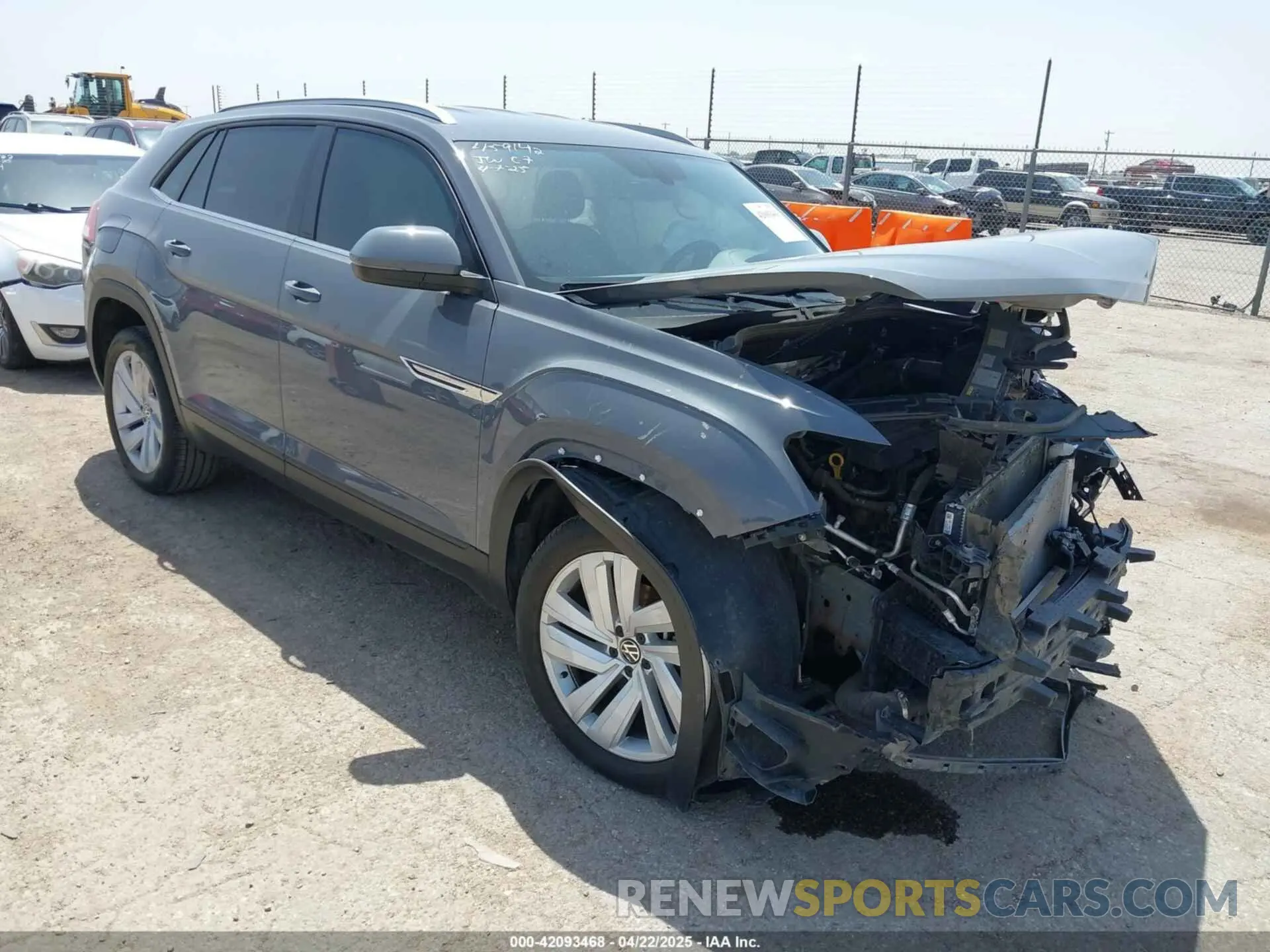 1 Photograph of a damaged car 1V2WC2CA8NC215017 VOLKSWAGEN ATLAS CROSS SPORT 2022