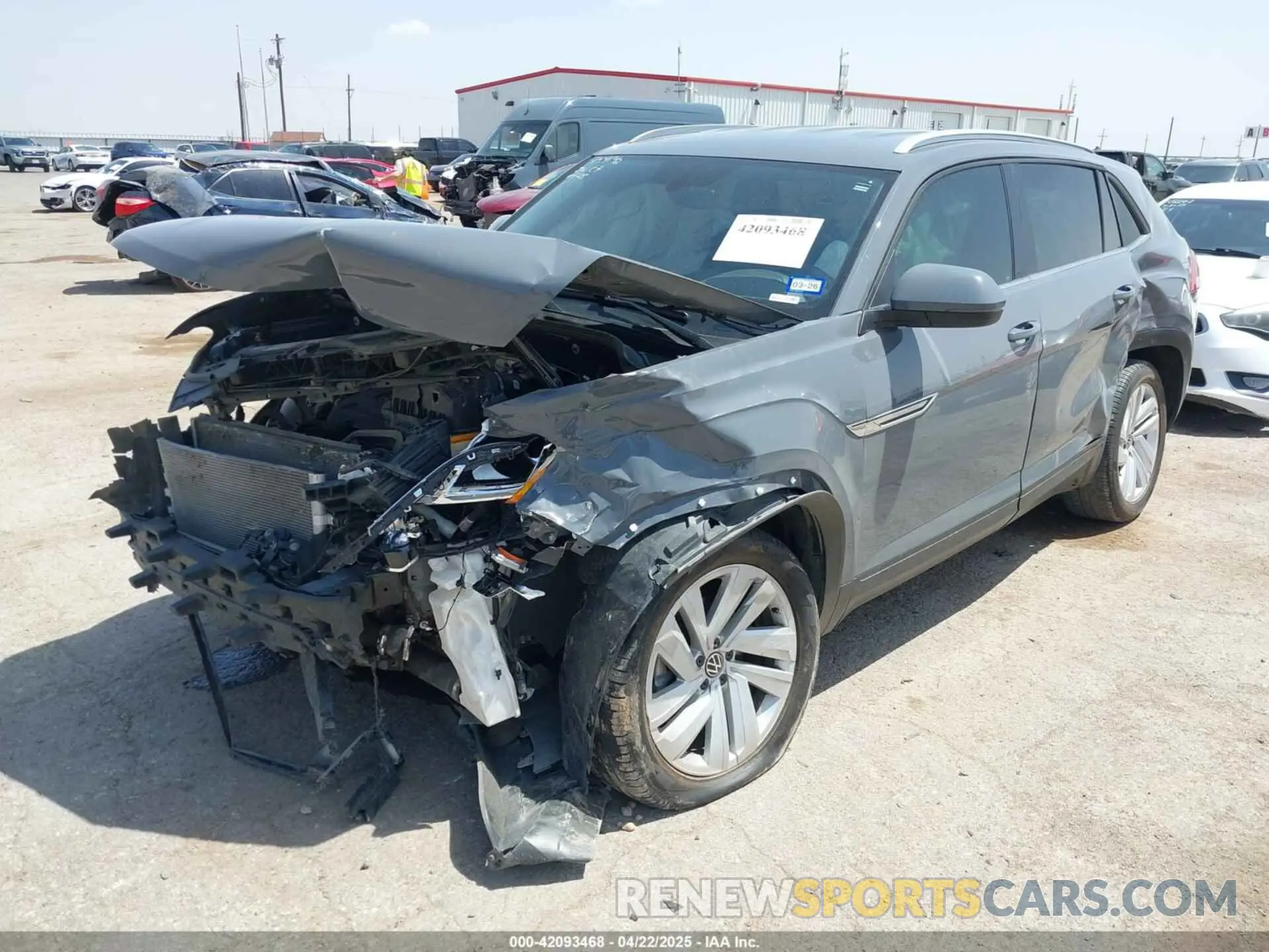 2 Photograph of a damaged car 1V2WC2CA8NC215017 VOLKSWAGEN ATLAS CROSS SPORT 2022
