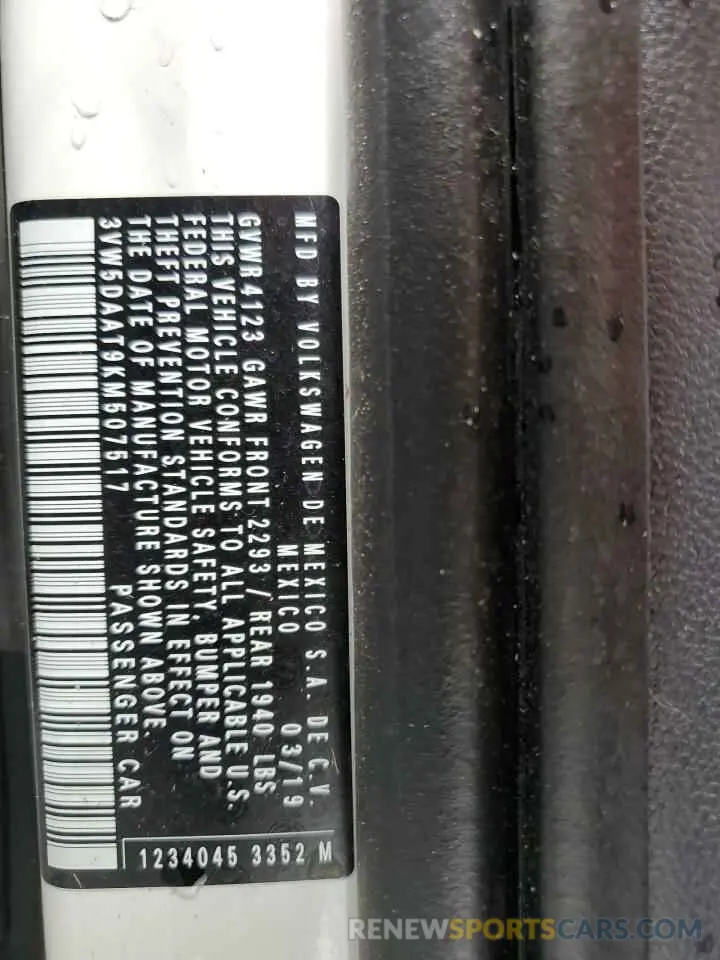 13 Photograph of a damaged car 3VW5DAAT9KM507517 VOLKSWAGEN BEETLE 2019