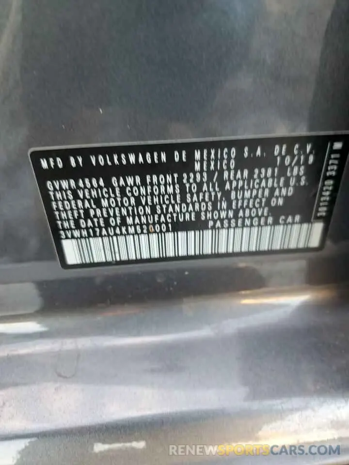 13 Photograph of a damaged car 3VWH17AU4KM520001 VOLKSWAGEN GOLF 2019
