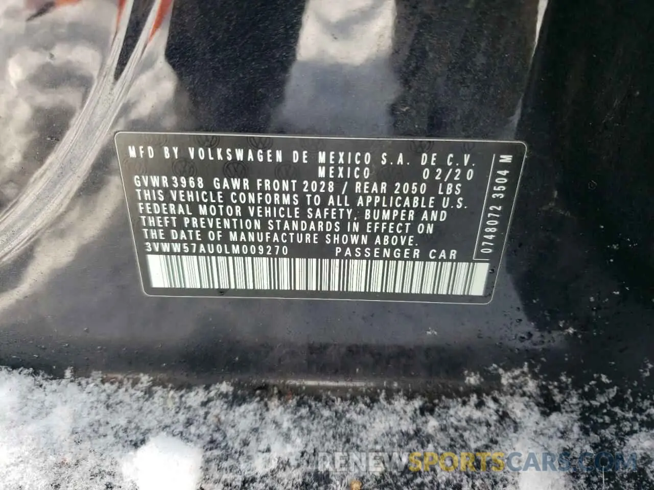 14 Photograph of a damaged car 3VWW57AU0LM009270 VOLKSWAGEN GOLF 2020