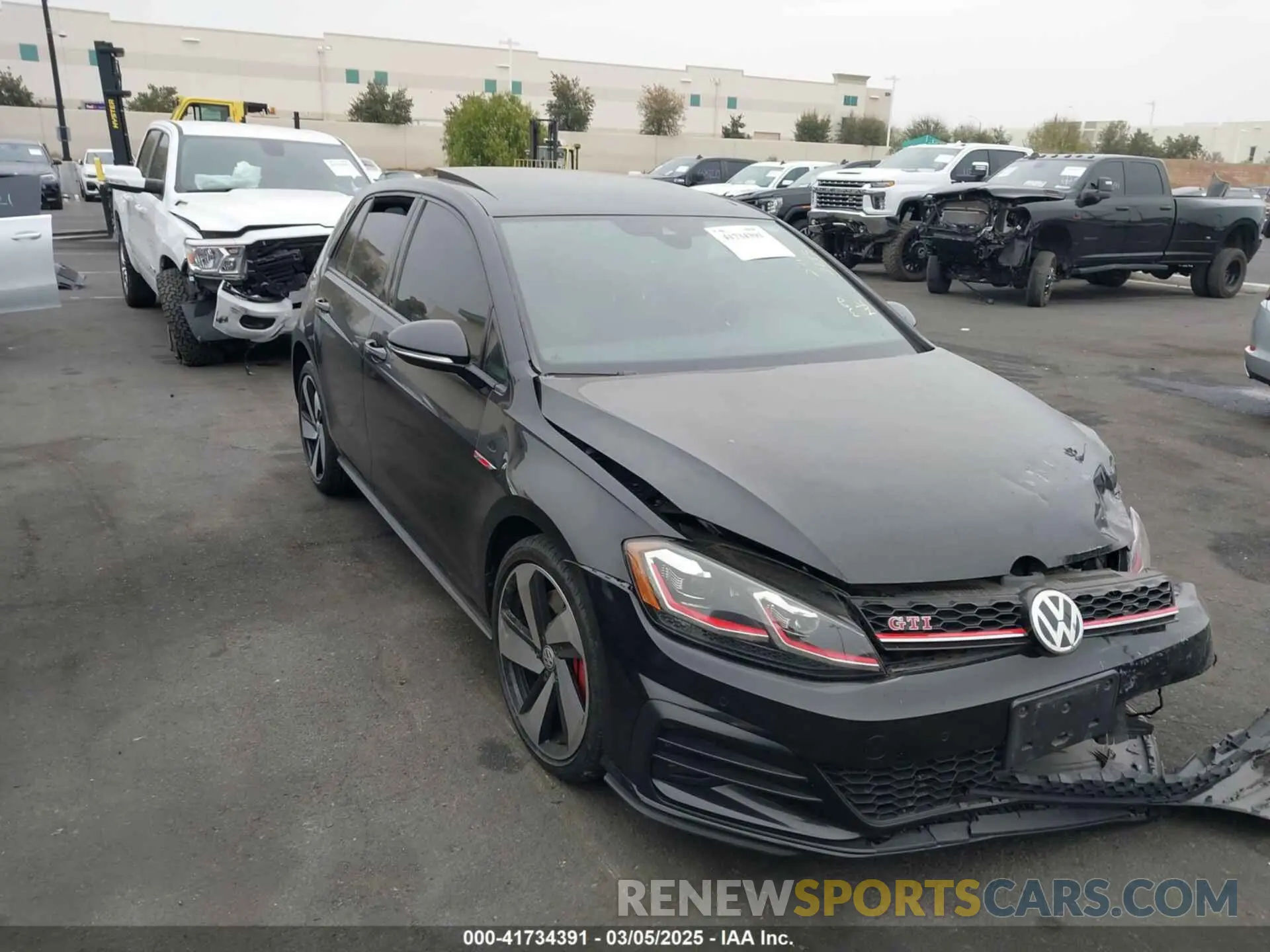 1 Photograph of a damaged car 3VW6T7AU9KM002693 VOLKSWAGEN GOLF GTI 2019