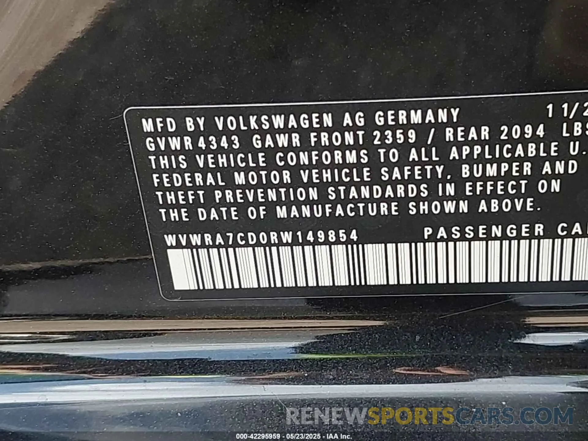 9 Photograph of a damaged car WVWRA7CD0RW149854 VOLKSWAGEN GOLF GTI 2024
