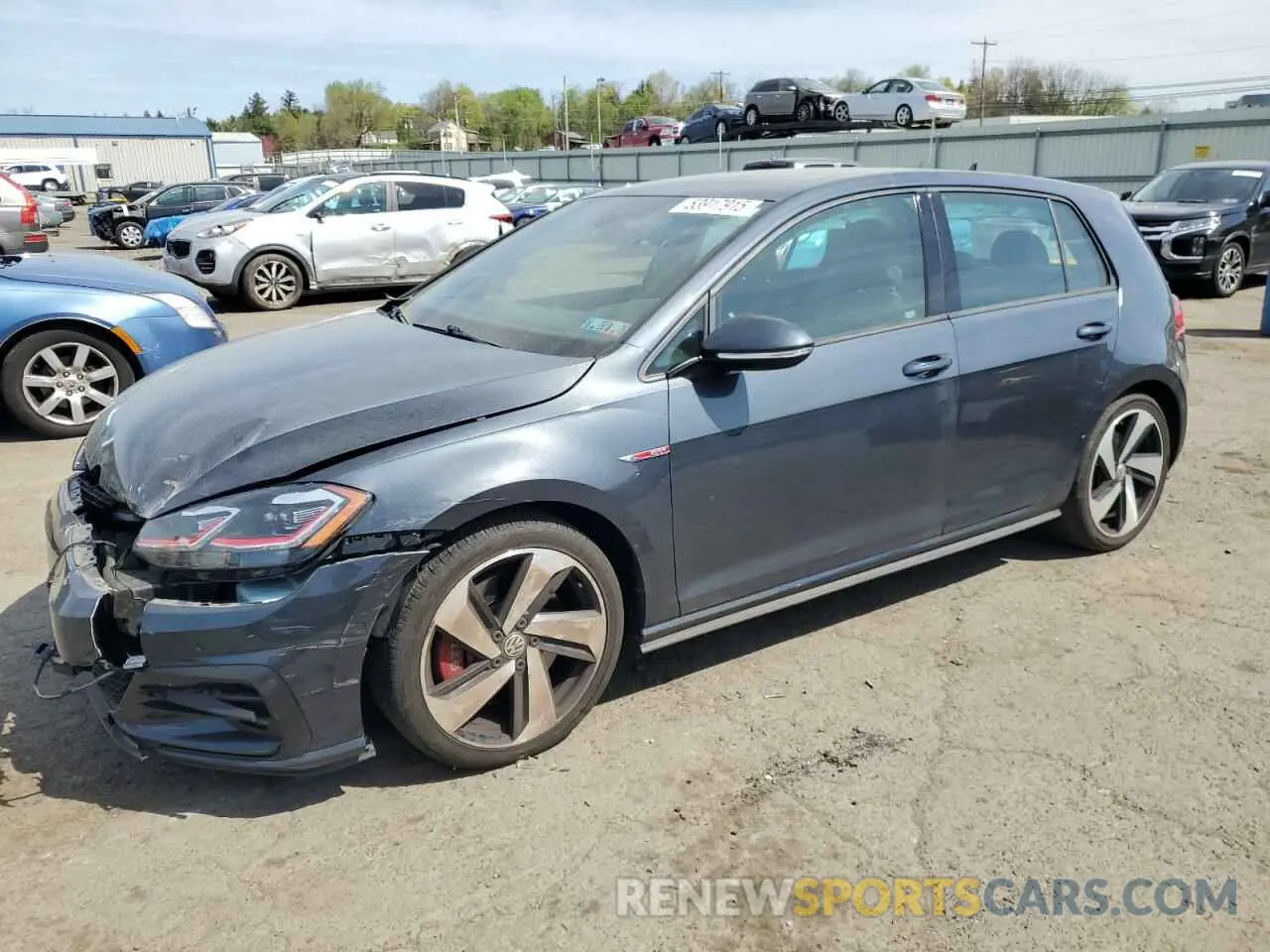 1 Photograph of a damaged car 3VW5T7AU4KM009725 VOLKSWAGEN GTI 2019