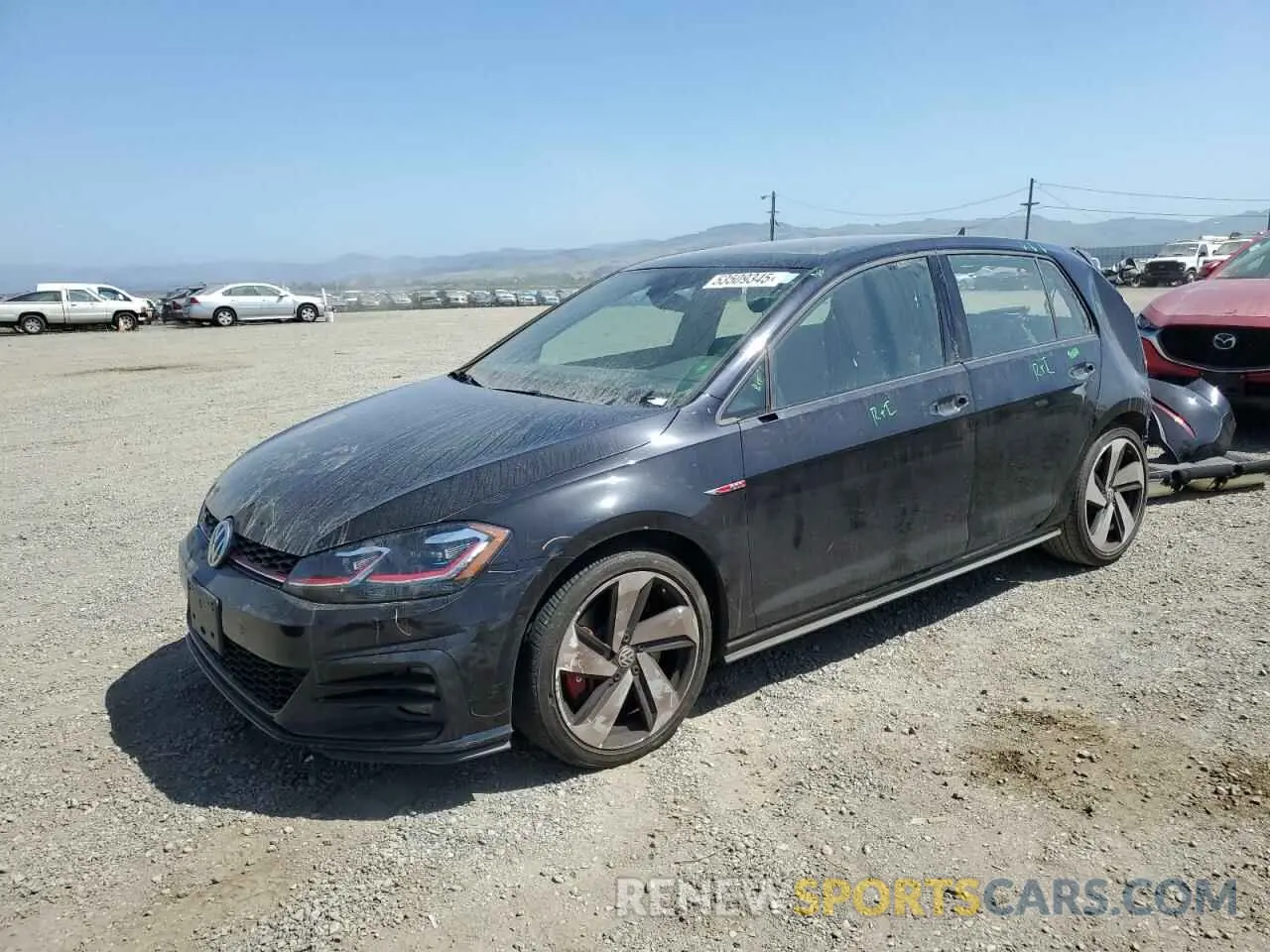 1 Photograph of a damaged car 3VW5T7AU7KM029516 VOLKSWAGEN GTI 2019