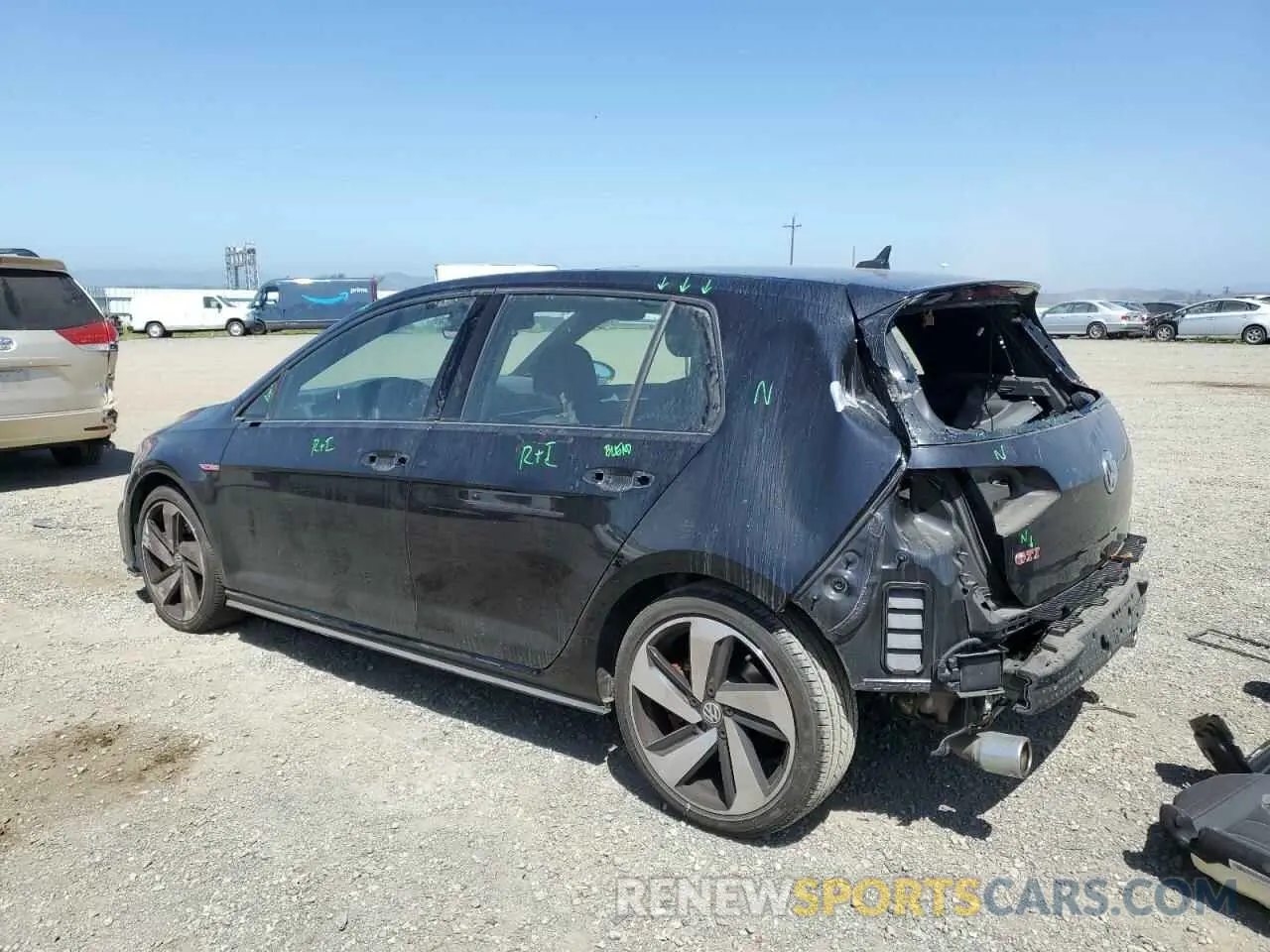 2 Photograph of a damaged car 3VW5T7AU7KM029516 VOLKSWAGEN GTI 2019