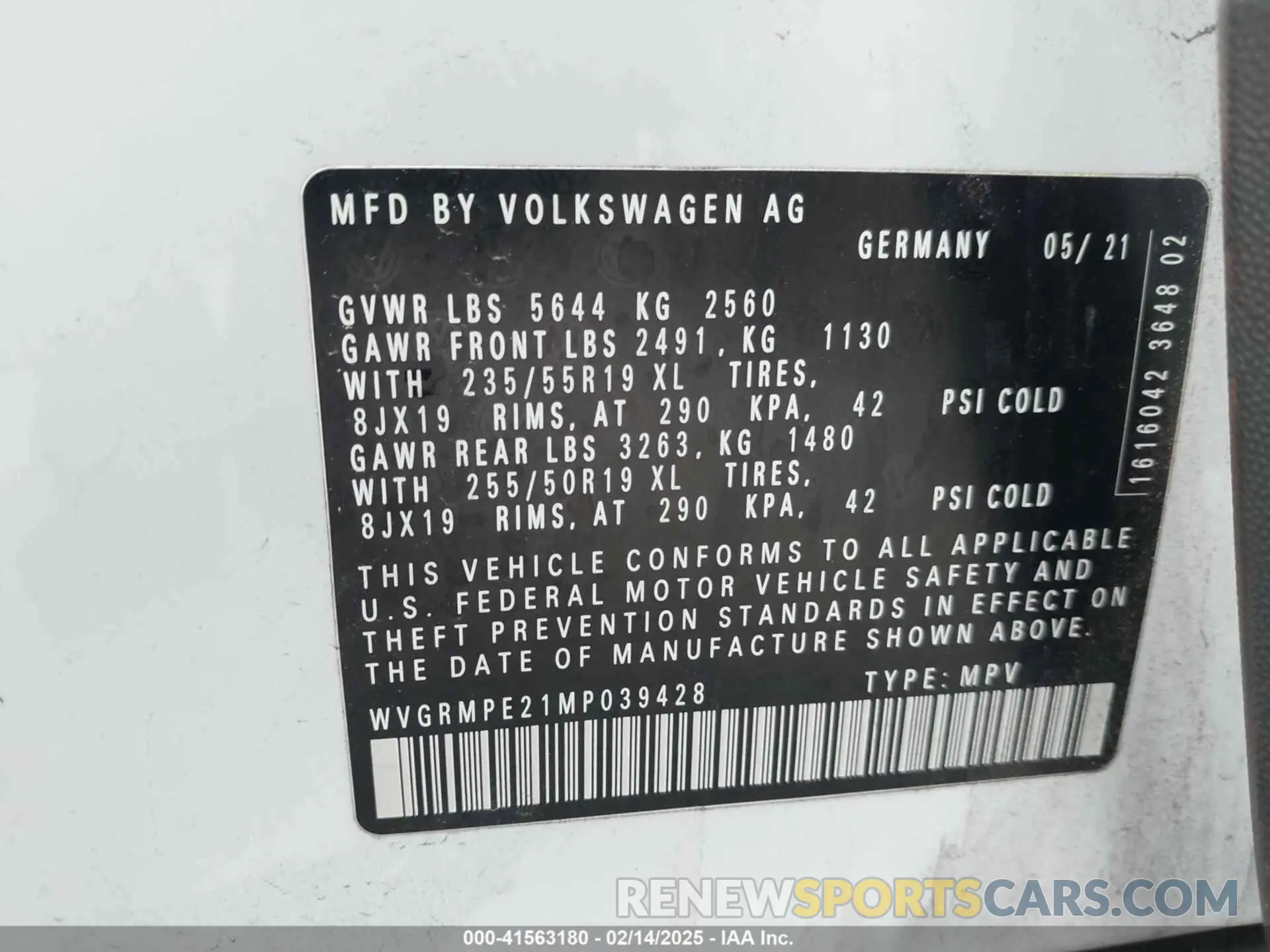 9 Photograph of a damaged car WVGRMPE21MP039428 VOLKSWAGEN ID.4 2021