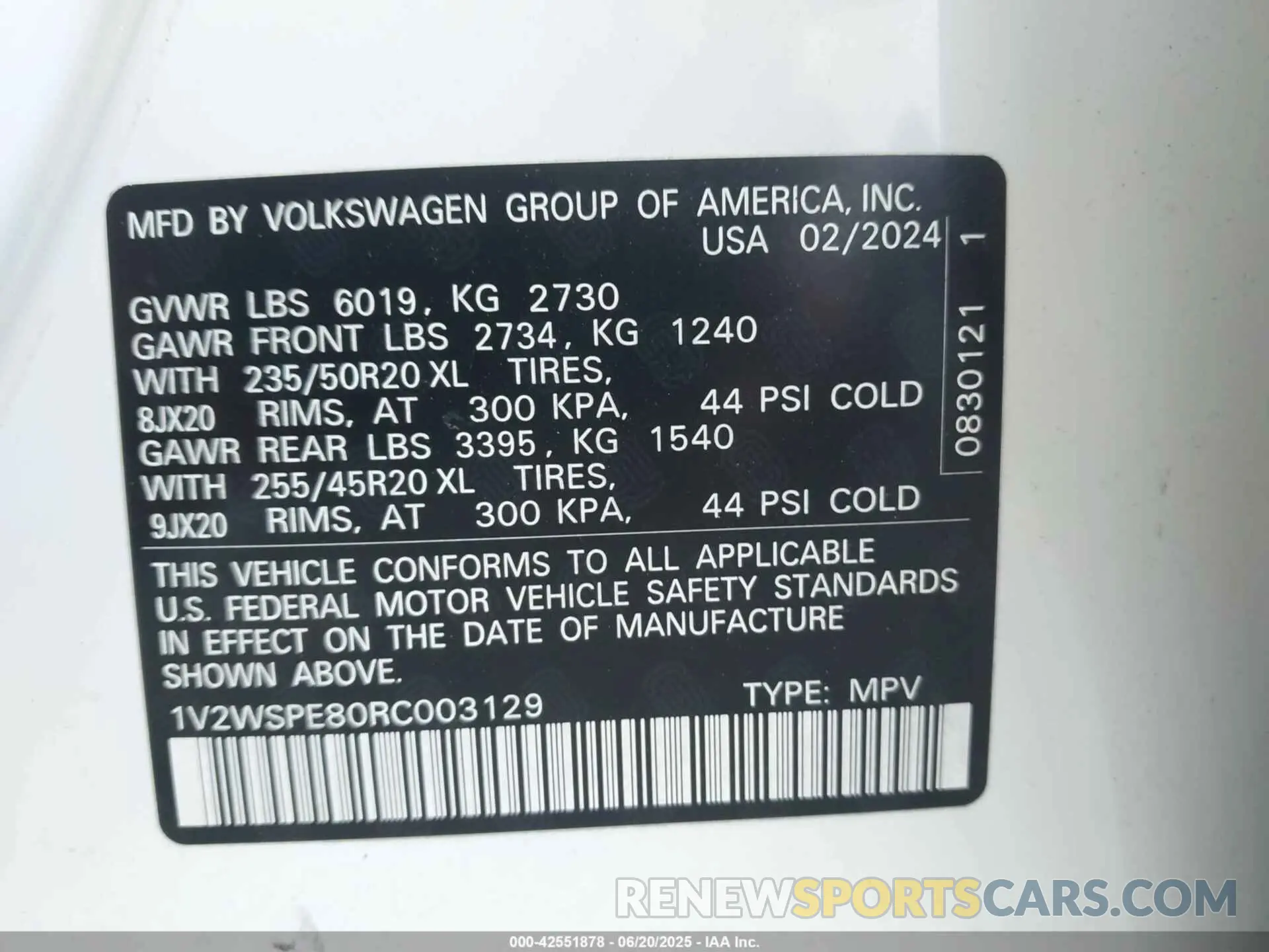9 Photograph of a damaged car 1V2WSPE80RC003129 VOLKSWAGEN ID.4 2024