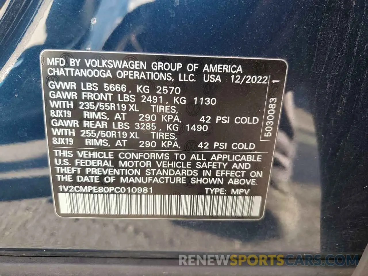 13 Photograph of a damaged car 1V2CMPE80PC010981 VOLKSWAGEN ID.4 PRO 2023