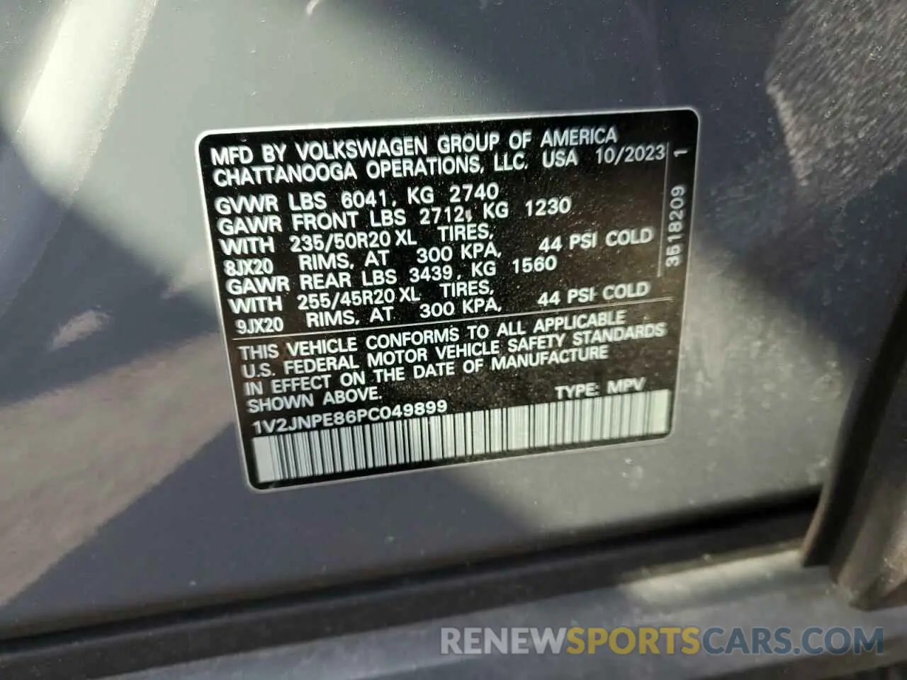 13 Photograph of a damaged car 1V2JNPE86PC049899 VOLKSWAGEN ID.4 PRO S 2023
