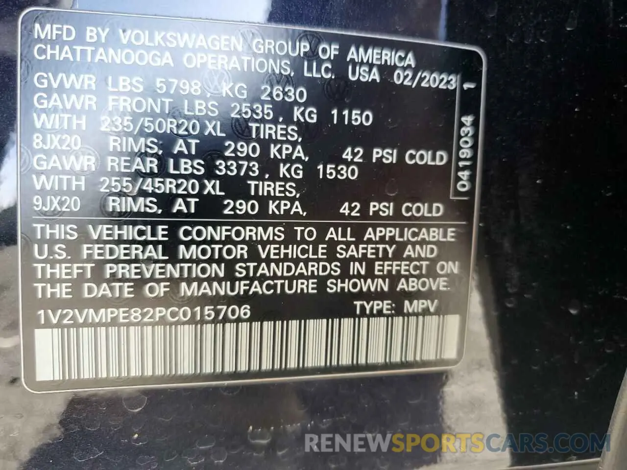 15 Photograph of a damaged car 1V2VMPE82PC015706 VOLKSWAGEN ID.4 PRO S 2023