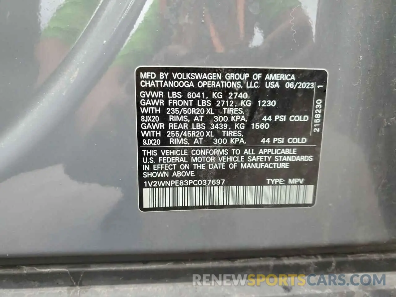 13 Photograph of a damaged car 1V2WNPE83PC037697 VOLKSWAGEN ID.4 PRO S 2023