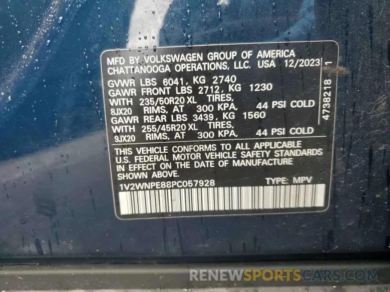 13 Photograph of a damaged car 1V2WNPE88PC057928 VOLKSWAGEN ID.4 PRO S 2023