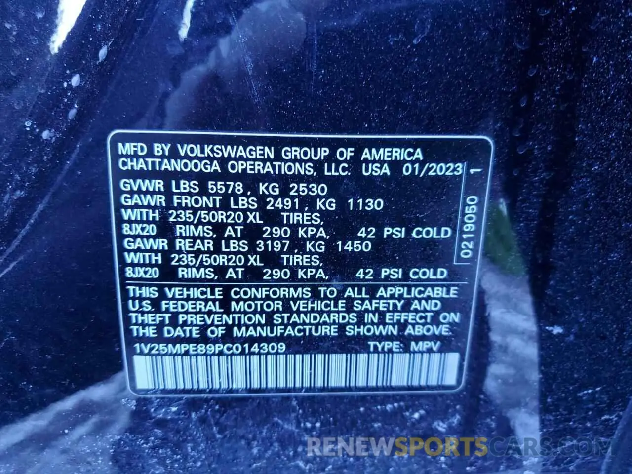 15 Photograph of a damaged car 1V25MPE89PC014309 VOLKSWAGEN ID.4 S 2023
