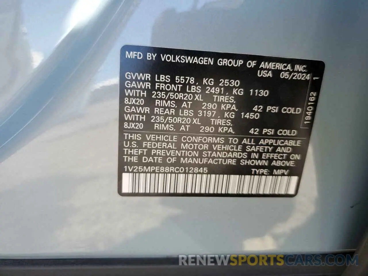 16 Photograph of a damaged car 1V25MPE88RC012845 VOLKSWAGEN ID.4 S 2024