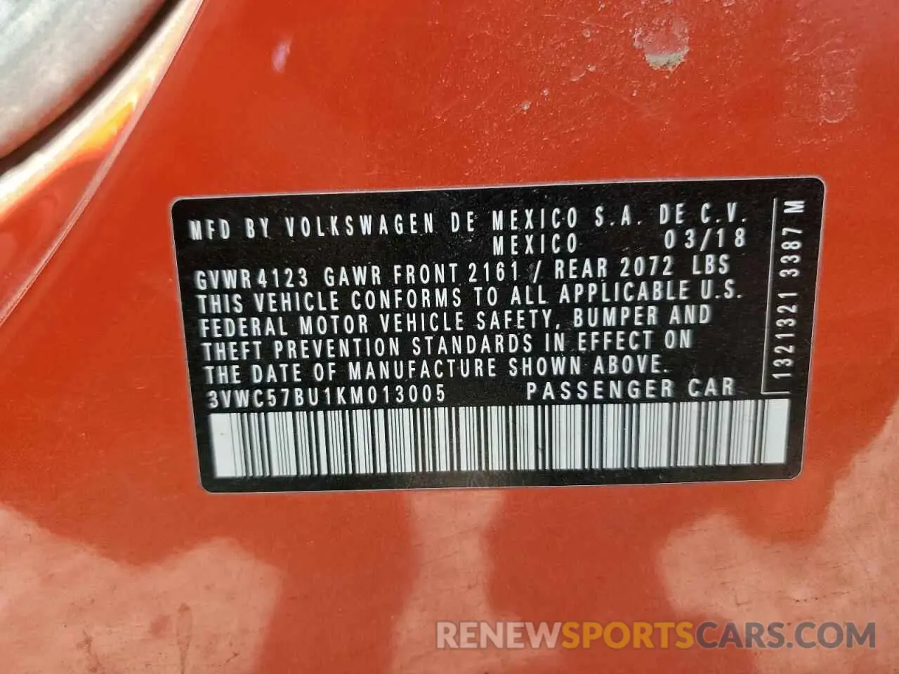 14 Photograph of a damaged car 3VWC57BU1KM013005 VOLKSWAGEN JETTA 2019