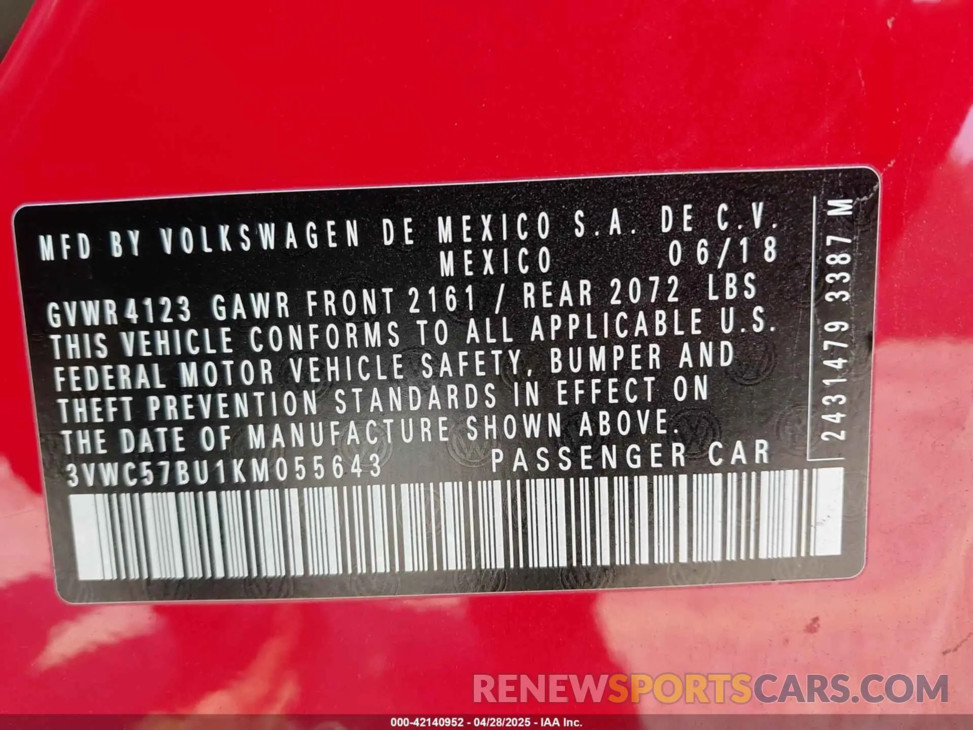 9 Photograph of a damaged car 3VWC57BU1KM055643 VOLKSWAGEN JETTA 2019