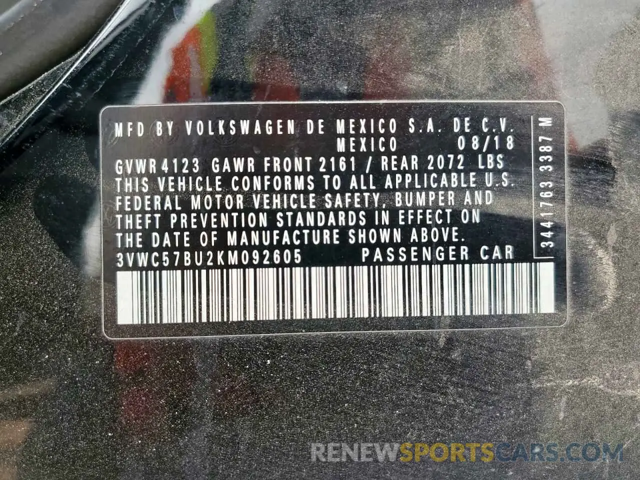 12 Photograph of a damaged car 3VWC57BU2KM092605 VOLKSWAGEN JETTA 2019