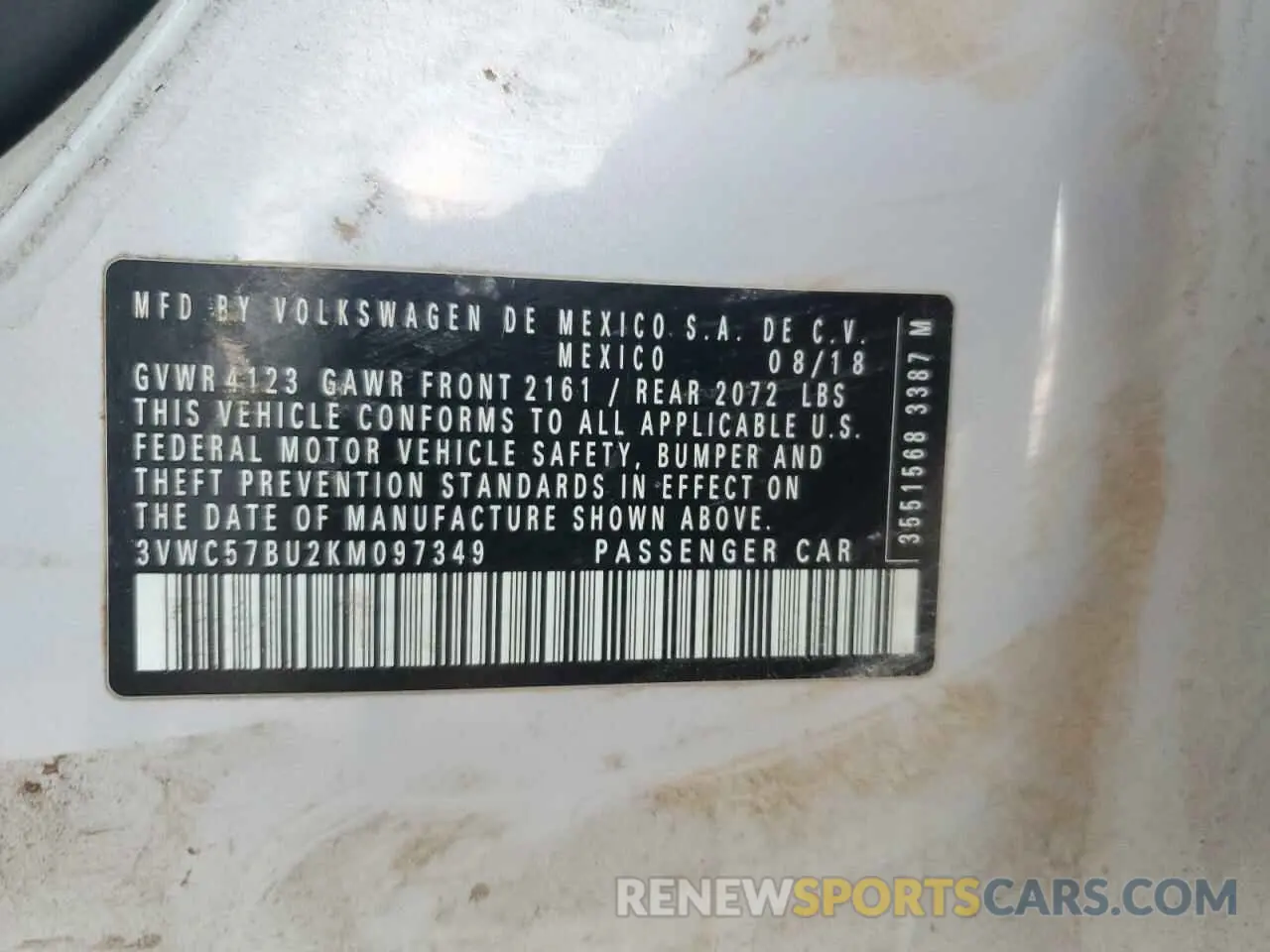14 Photograph of a damaged car 3VWC57BU2KM097349 VOLKSWAGEN JETTA 2019