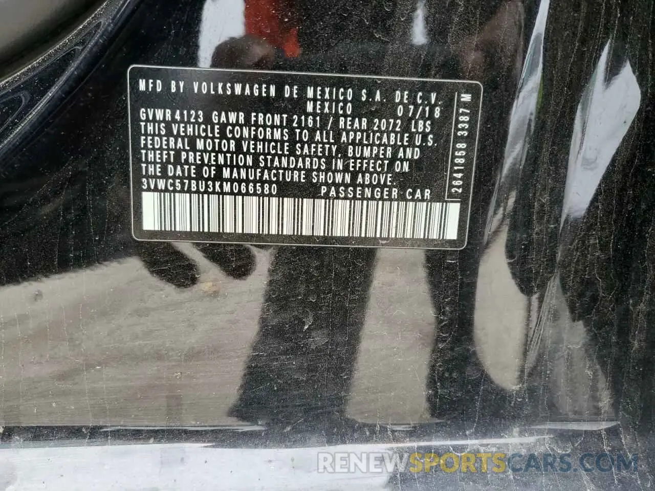 12 Photograph of a damaged car 3VWC57BU3KM066580 VOLKSWAGEN JETTA 2019