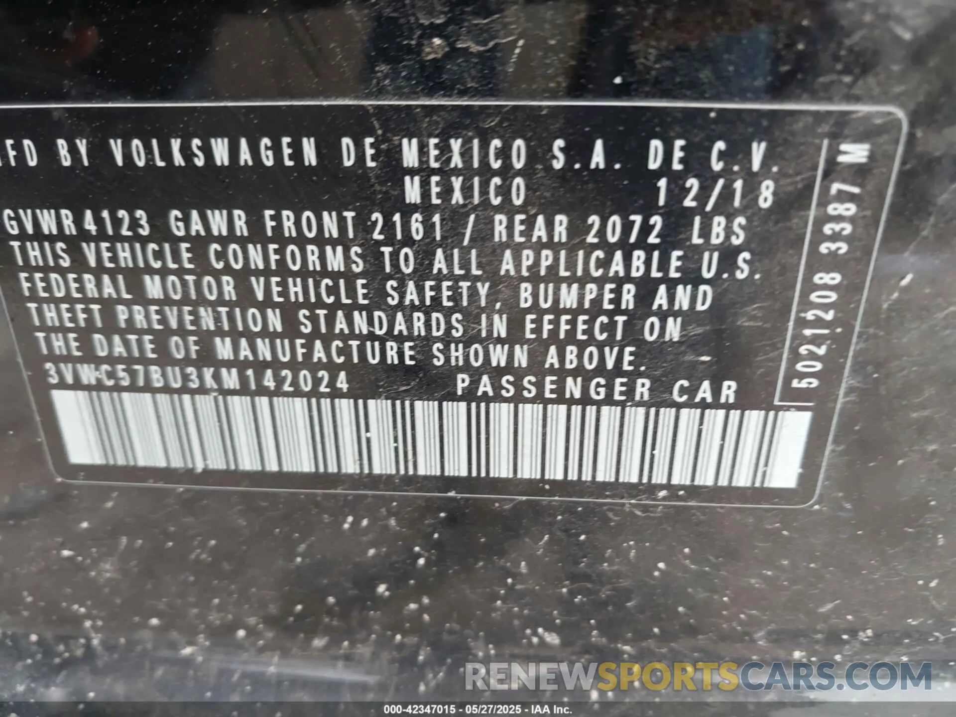 9 Photograph of a damaged car 3VWC57BU3KM142024 VOLKSWAGEN JETTA 2019