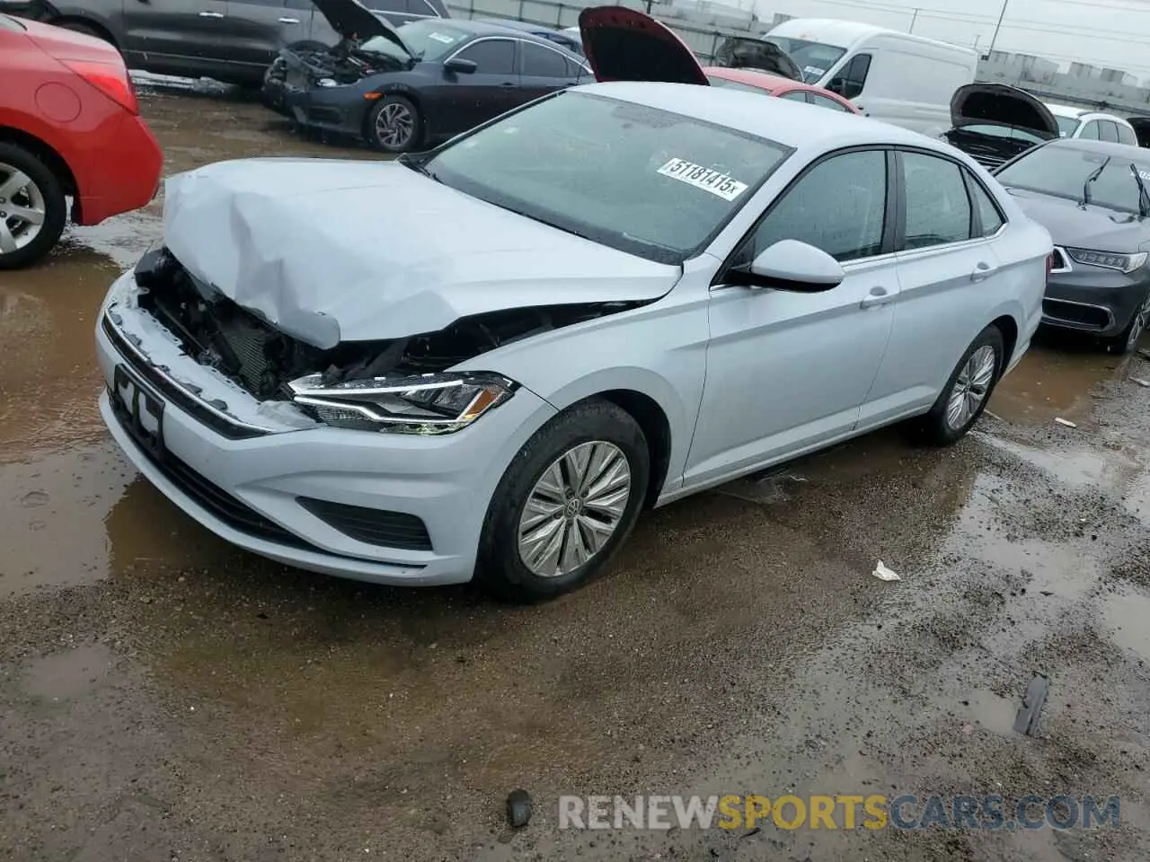 1 Photograph of a damaged car 3VWC57BU6KM040314 VOLKSWAGEN JETTA 2019