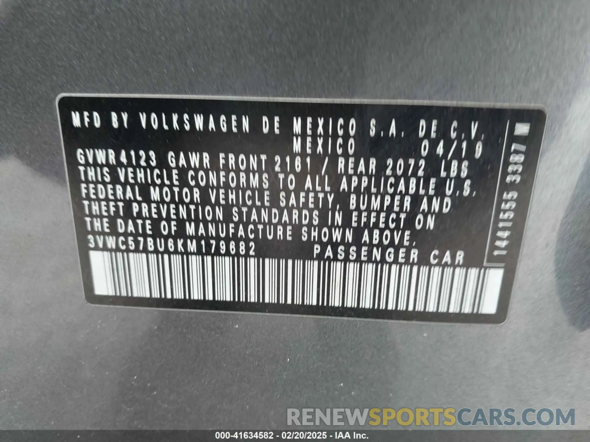 9 Photograph of a damaged car 3VWC57BU6KM179682 VOLKSWAGEN JETTA 2019