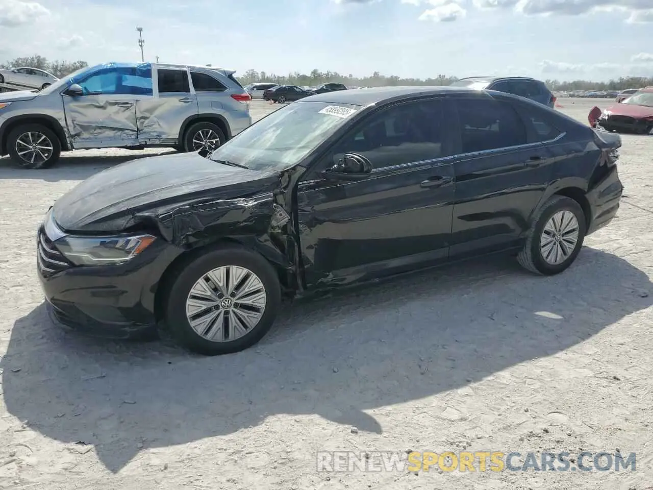 1 Photograph of a damaged car 3VWC57BU7KM231384 VOLKSWAGEN JETTA 2019