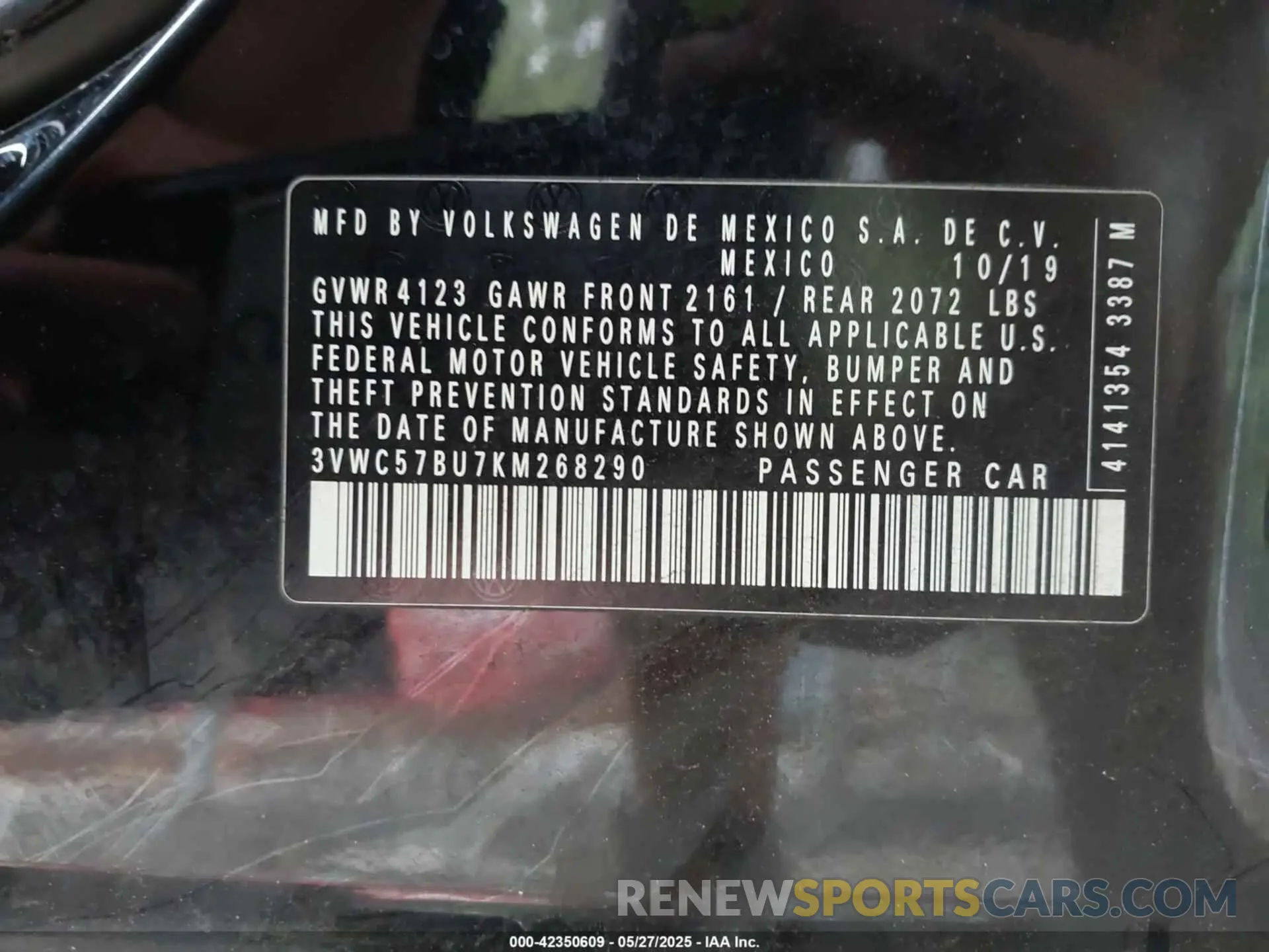 9 Photograph of a damaged car 3VWC57BU7KM268290 VOLKSWAGEN JETTA 2019