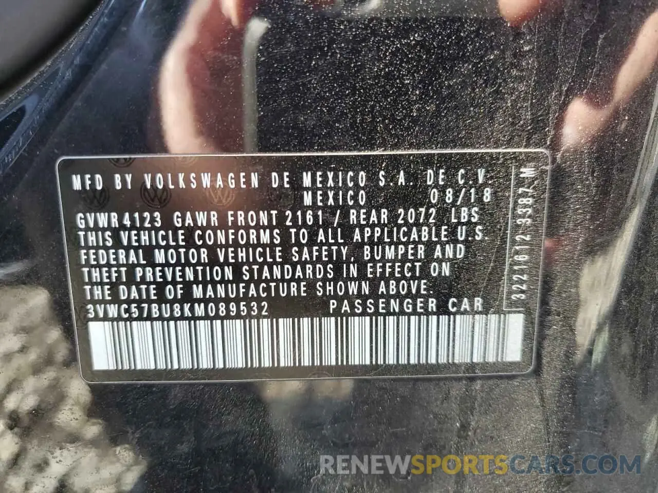 14 Photograph of a damaged car 3VWC57BU8KM089532 VOLKSWAGEN JETTA 2019