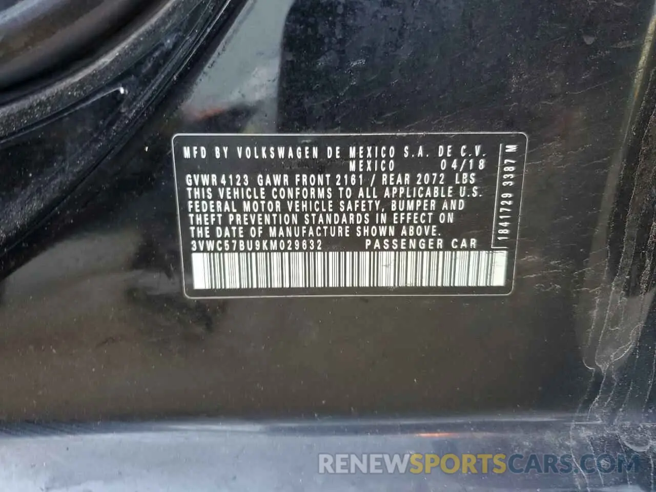12 Photograph of a damaged car 3VWC57BU9KM029632 VOLKSWAGEN JETTA 2019