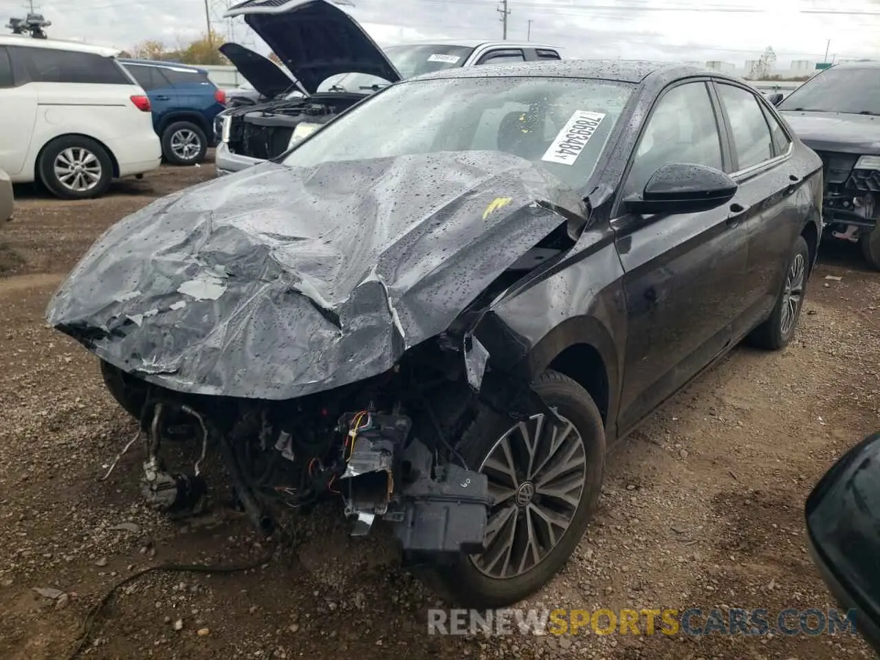 1 Photograph of a damaged car 3VWCB7BU1KM197029 VOLKSWAGEN JETTA 2019