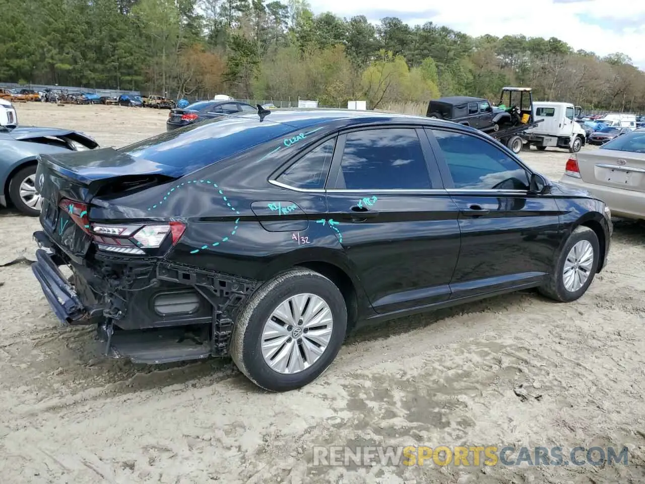 3 Photograph of a damaged car 3VWCB7BU1KM223936 VOLKSWAGEN JETTA 2019