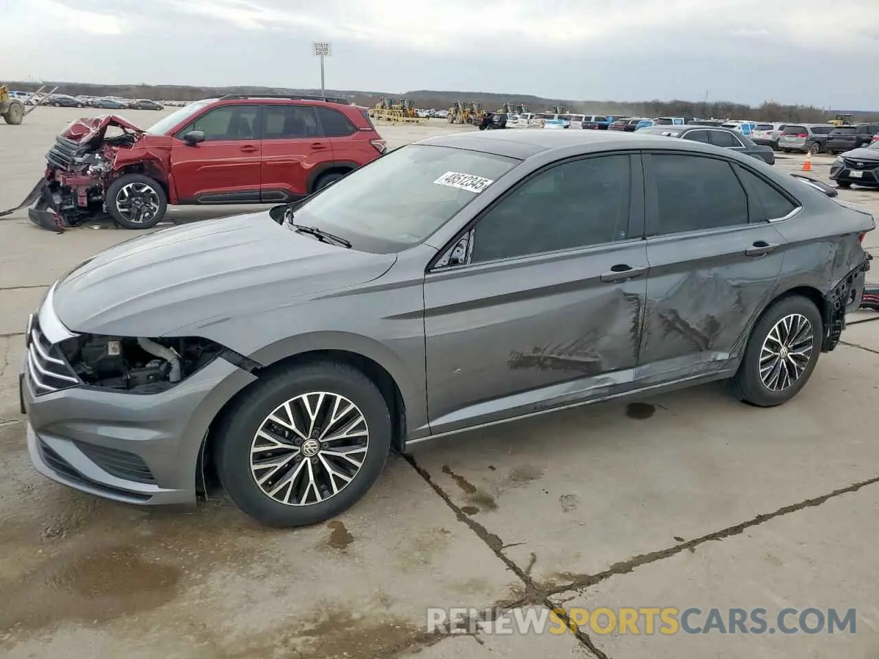 1 Photograph of a damaged car 3VWCB7BU2KM252913 VOLKSWAGEN JETTA 2019