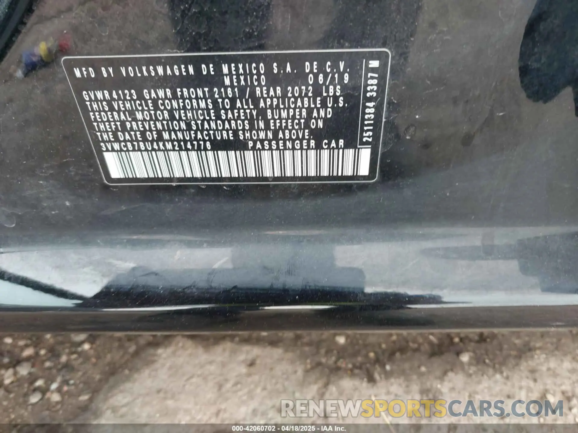 9 Photograph of a damaged car 3VWCB7BU4KM214776 VOLKSWAGEN JETTA 2019