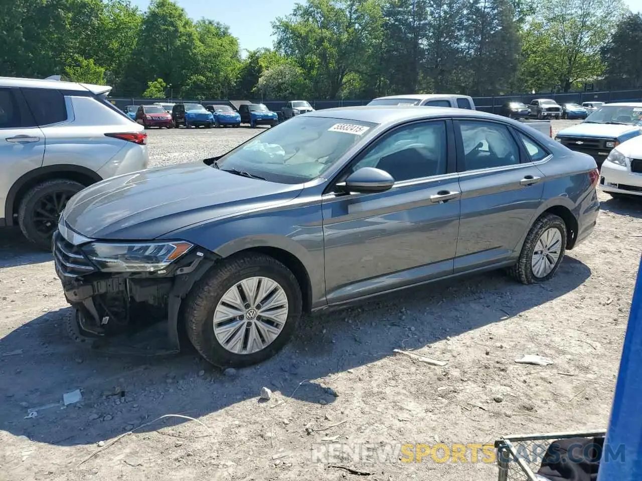 1 Photograph of a damaged car 3VWCB7BU5KM243655 VOLKSWAGEN JETTA 2019