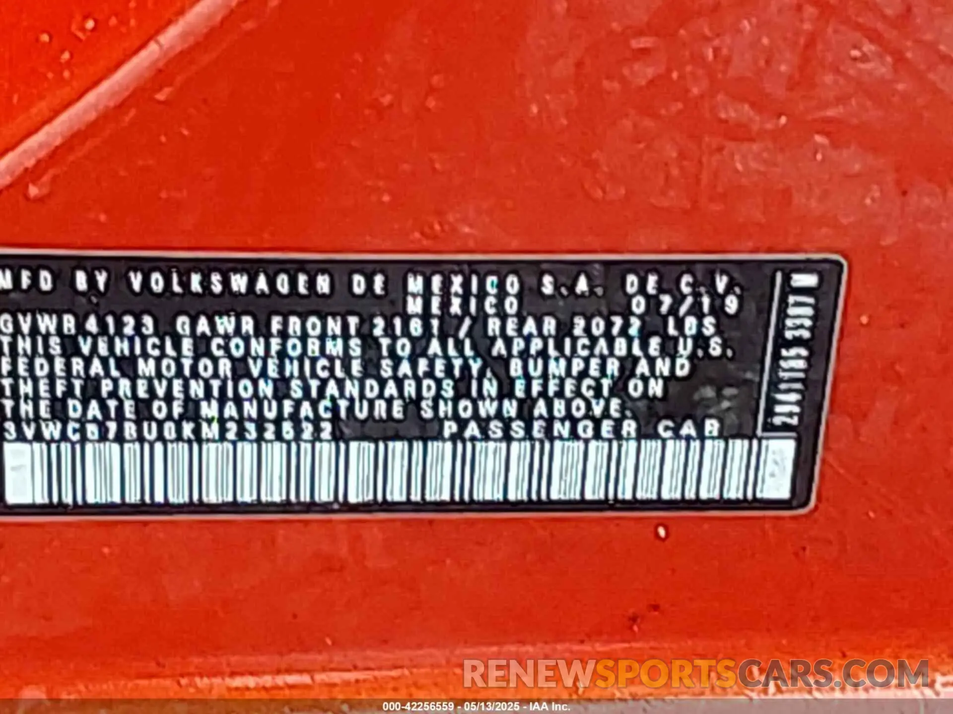 9 Photograph of a damaged car 3VWCB7BU8KM232522 VOLKSWAGEN JETTA 2019