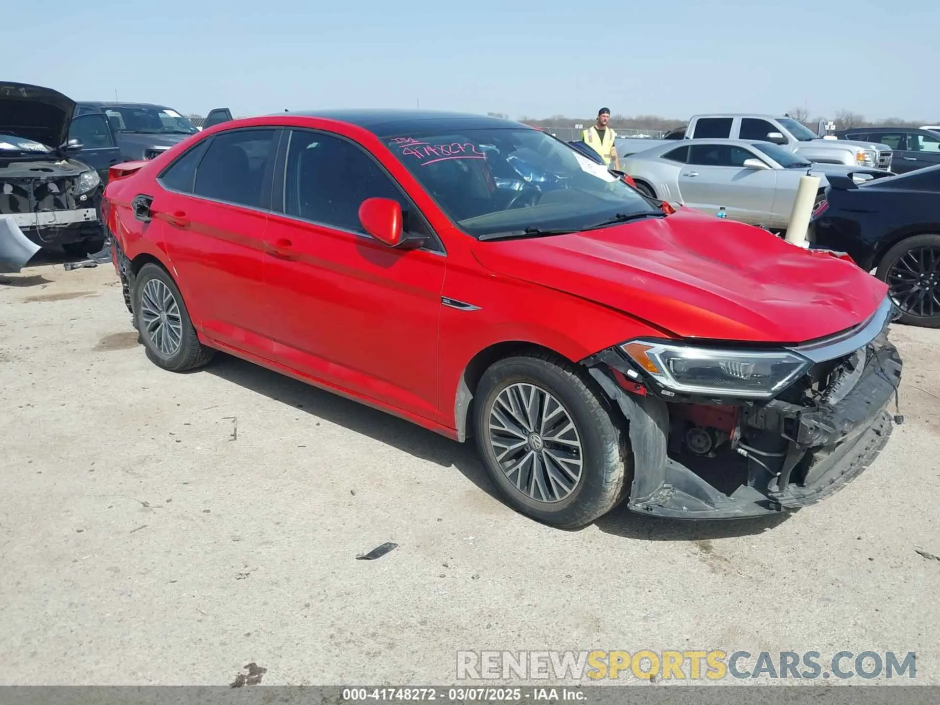 1 Photograph of a damaged car 3VWE57BU4KM110398 VOLKSWAGEN JETTA 2019