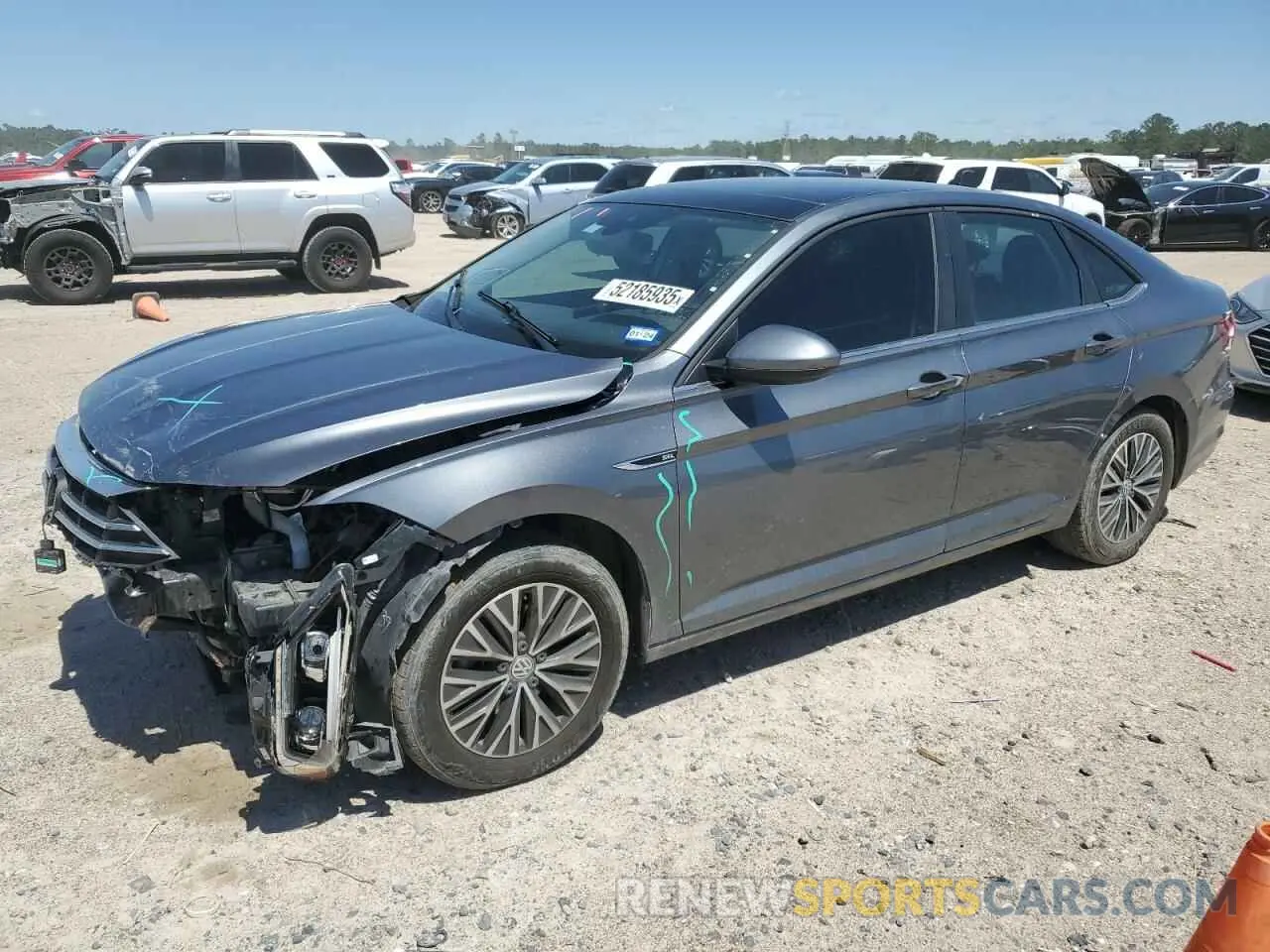 1 Photograph of a damaged car 3VWE57BU8KM275452 VOLKSWAGEN JETTA 2019