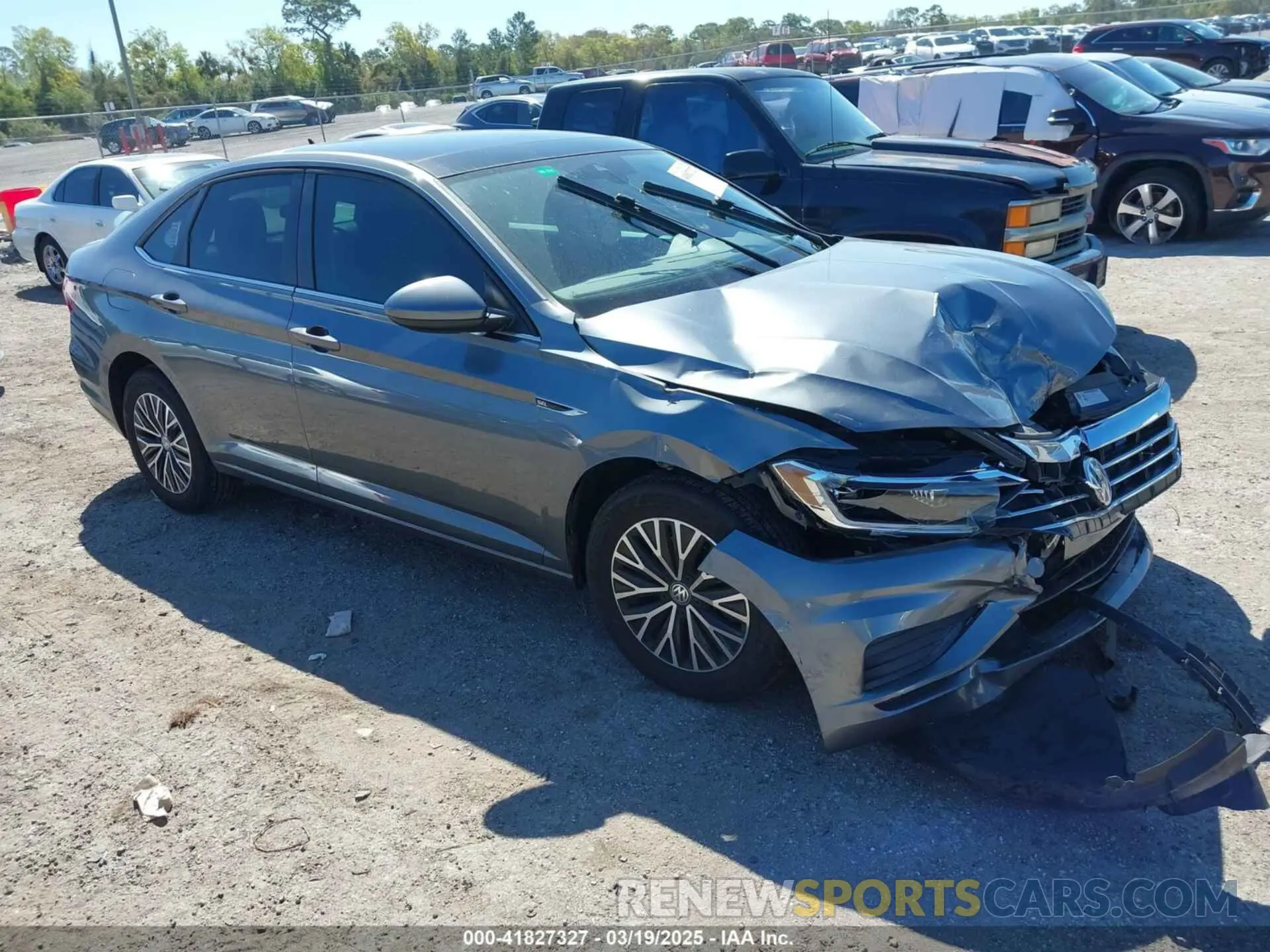 1 Photograph of a damaged car 3VWE57BUXKM242727 VOLKSWAGEN JETTA 2019