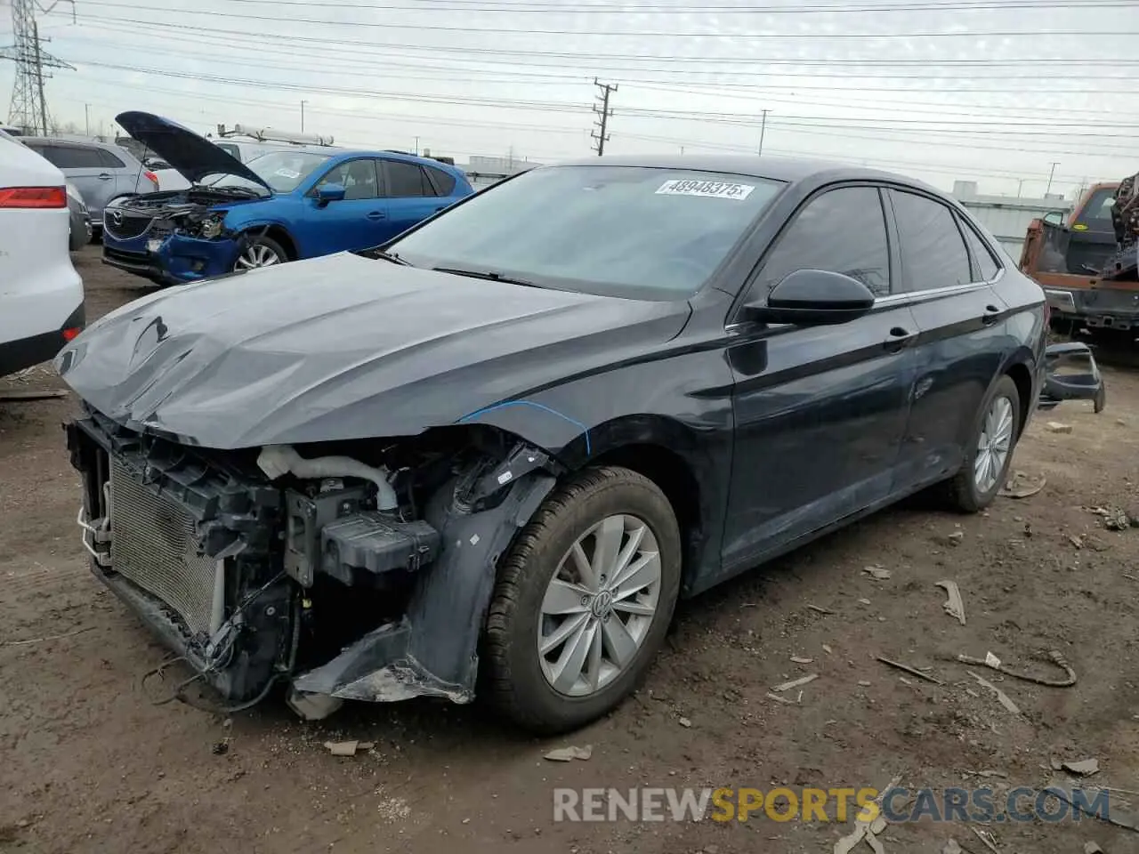 1 Photograph of a damaged car 3VWN57BU7KM119757 VOLKSWAGEN JETTA 2019
