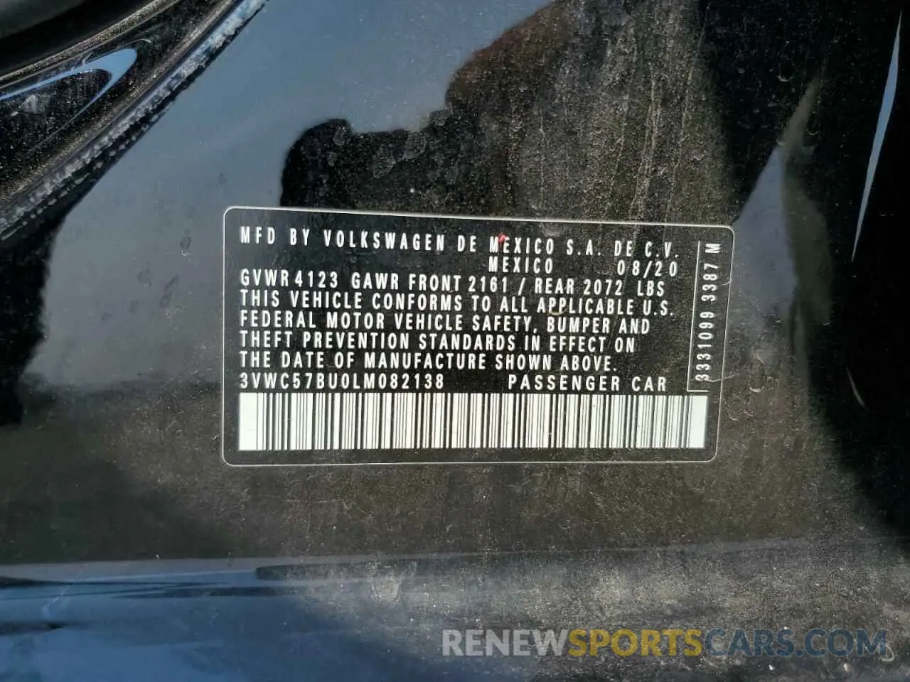 12 Photograph of a damaged car 3VWC57BU0LM082138 VOLKSWAGEN JETTA 2020