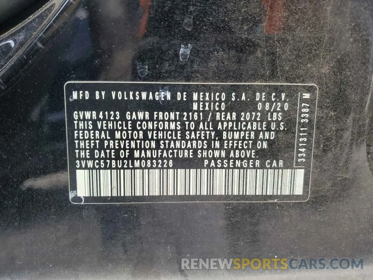 13 Photograph of a damaged car 3VWC57BU2LM083226 VOLKSWAGEN JETTA 2020