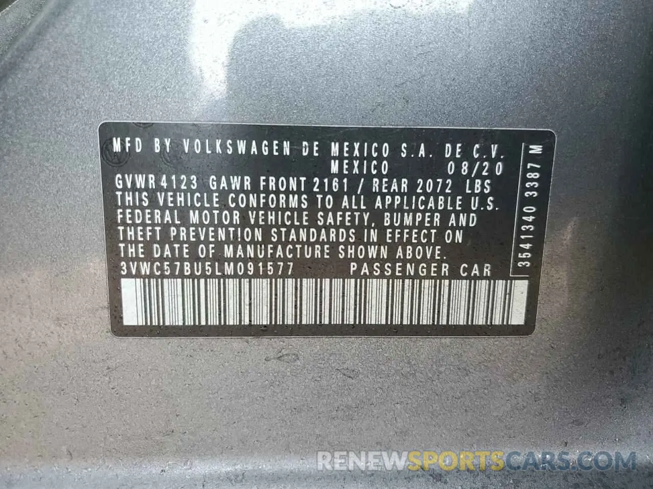 13 Photograph of a damaged car 3VWC57BU5LM091577 VOLKSWAGEN JETTA 2020