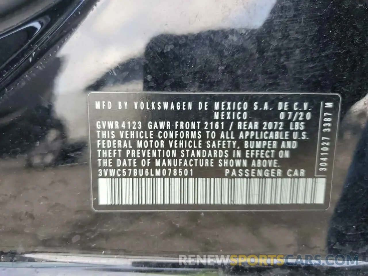 14 Photograph of a damaged car 3VWC57BU6LM078501 VOLKSWAGEN JETTA 2020