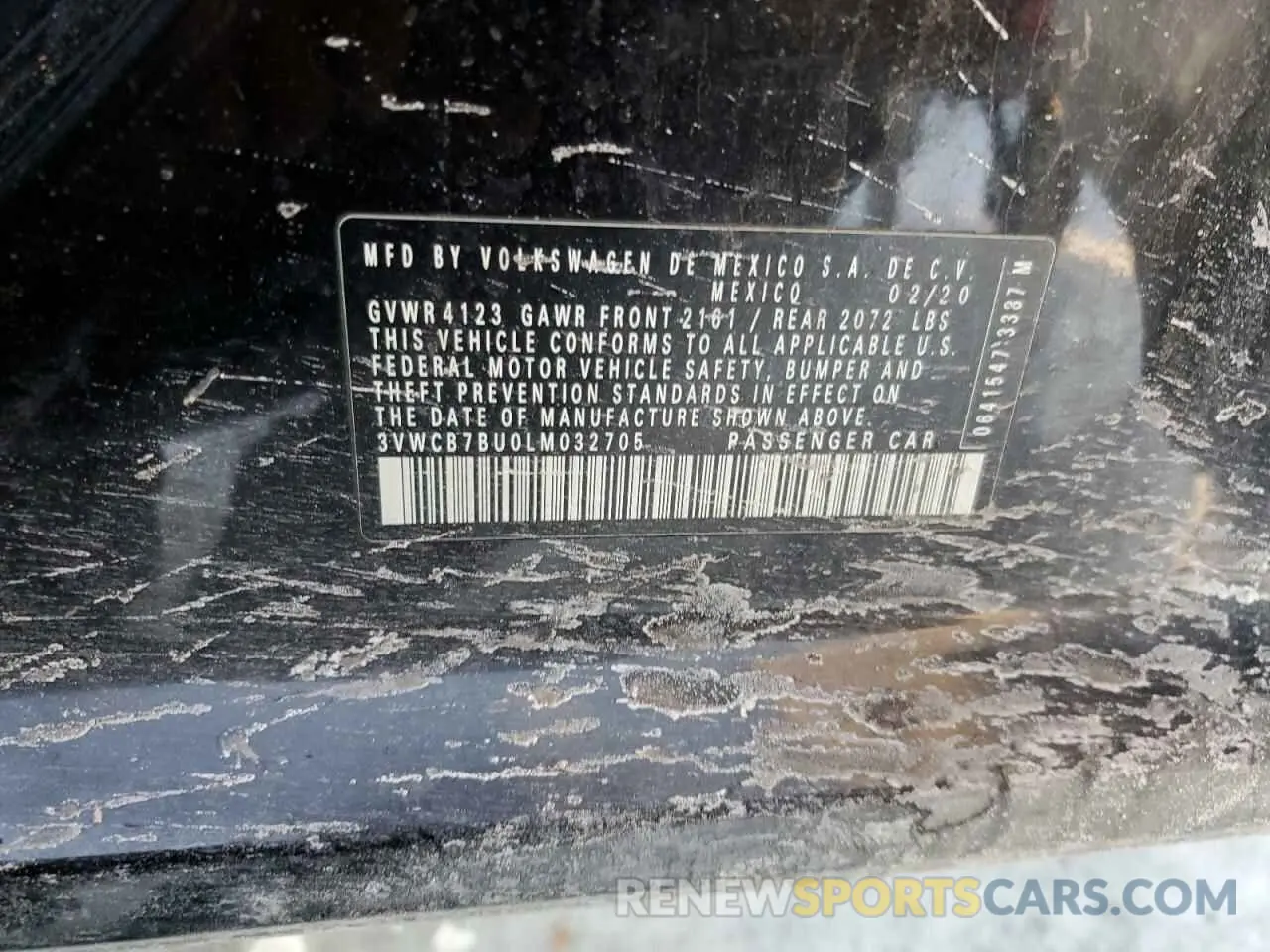 14 Photograph of a damaged car 3VWCB7BU0LM032705 VOLKSWAGEN JETTA 2020