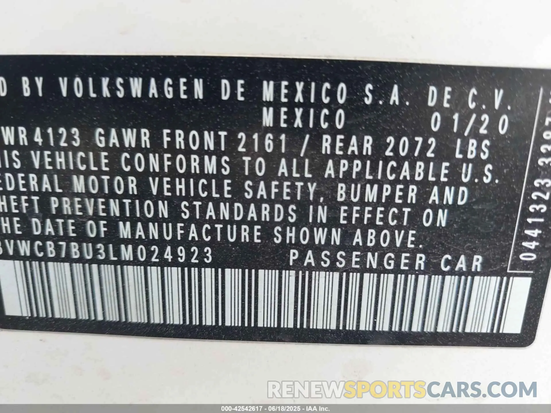 9 Photograph of a damaged car 3VWCB7BU3LM024923 VOLKSWAGEN JETTA 2020