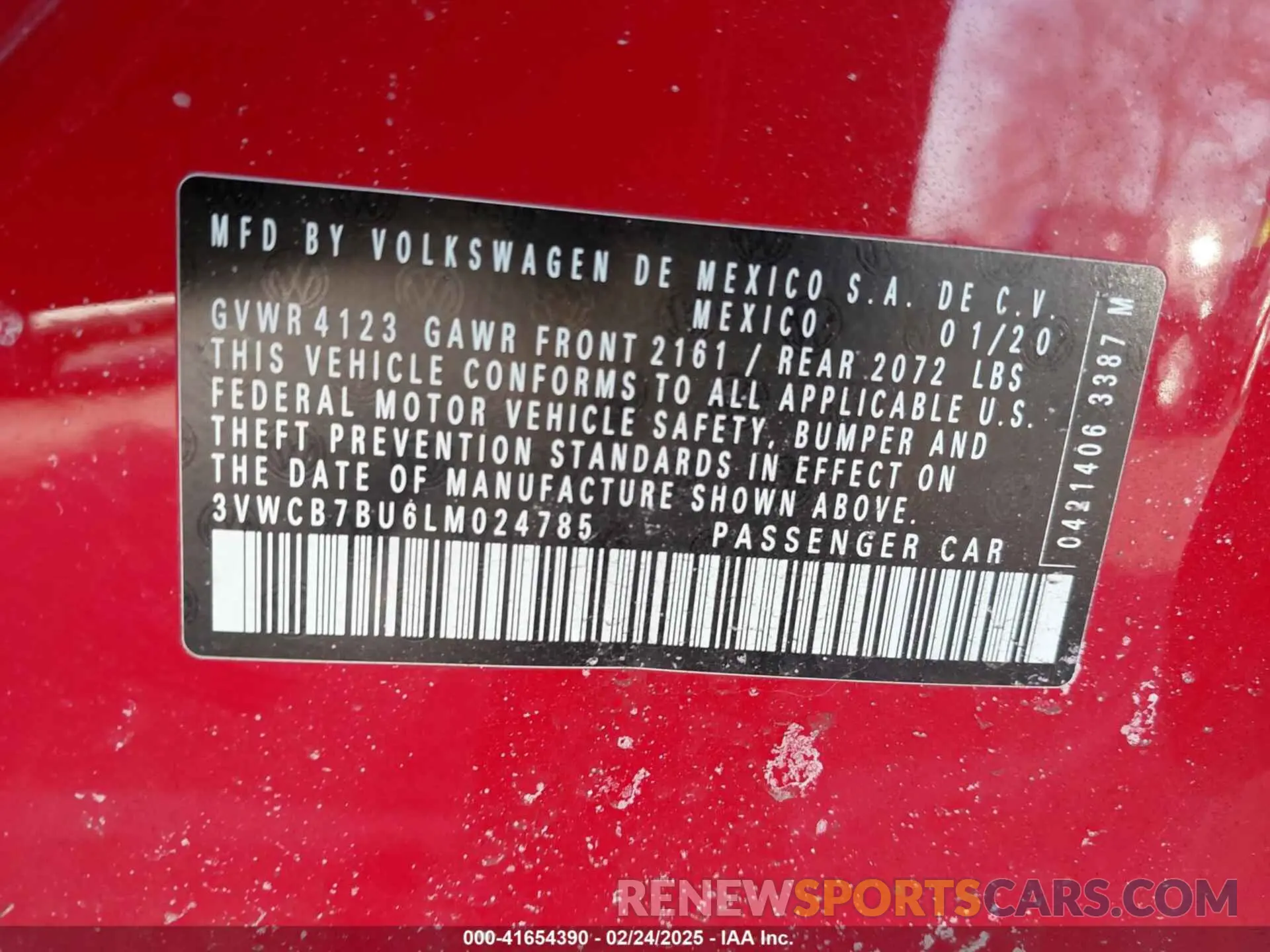 9 Photograph of a damaged car 3VWCB7BU6LM024785 VOLKSWAGEN JETTA 2020
