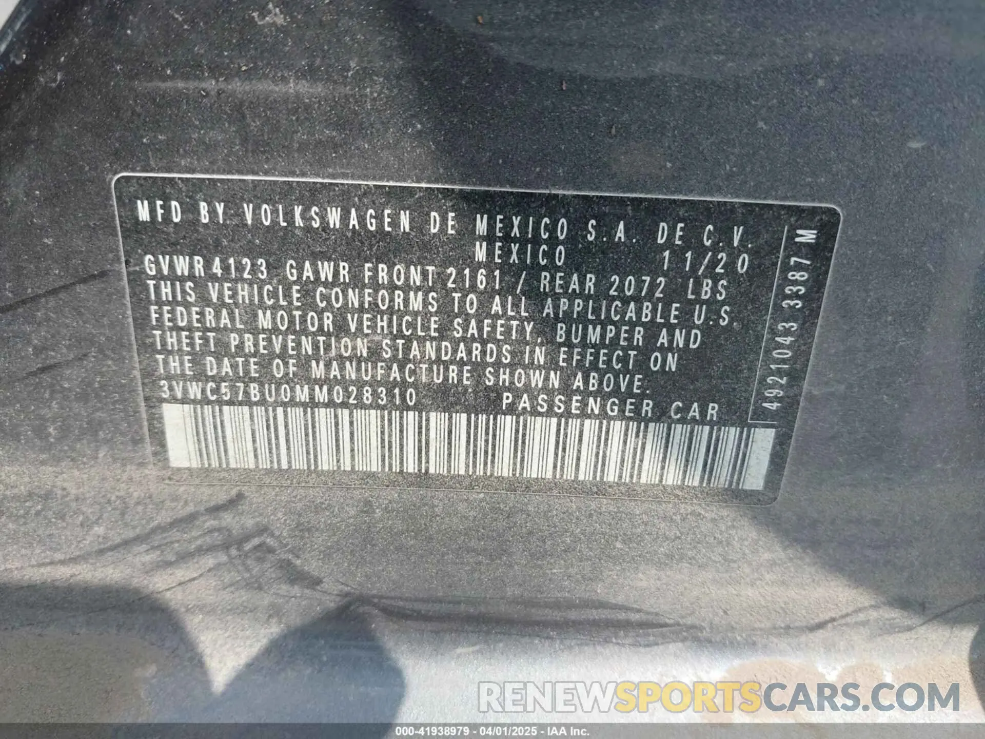 9 Photograph of a damaged car 3VWC57BU0MM028310 VOLKSWAGEN JETTA 2021