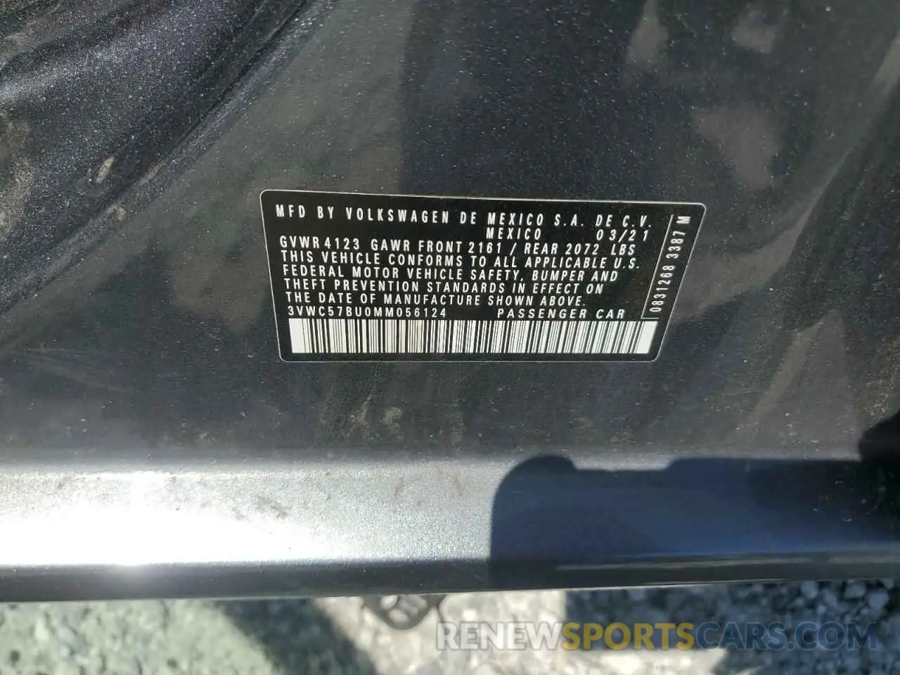 13 Photograph of a damaged car 3VWC57BU0MM056124 VOLKSWAGEN JETTA 2021